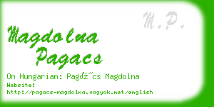 magdolna pagacs business card